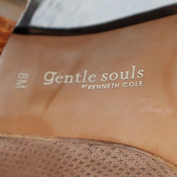 Gentle Souls Kenneth Cole Selga Leather Peep Toe Heeled Booties Women's  Size 8 - Picture 7 of 7